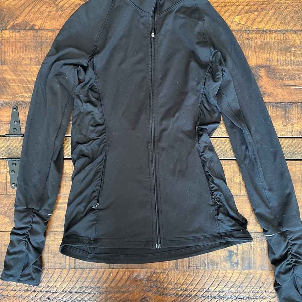 Victoria's Secret Black Contour Zip-Up Hoodie